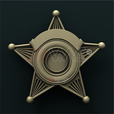 POLICE BADGE 3D STL 3DWave